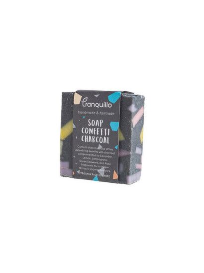 Tranquillo Seifenschale Seife Confetti charcoal