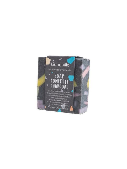 Tranquillo Seifenschale Seife Confetti charcoal
