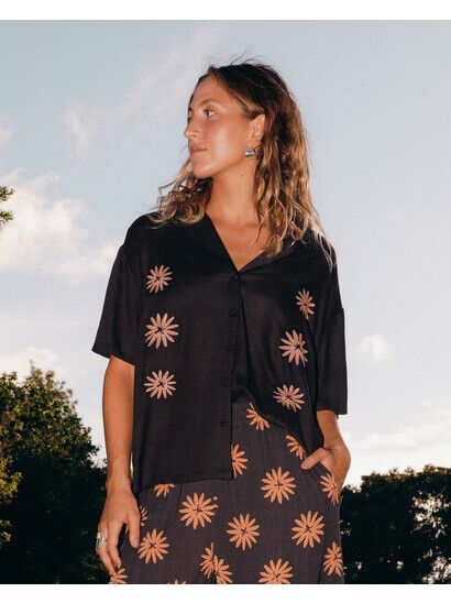 Volcom Blouse Midnite Ramble in Vintage Black
