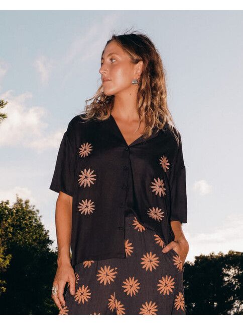 Volcom Blouse Midnite Ramble in Vintage Black