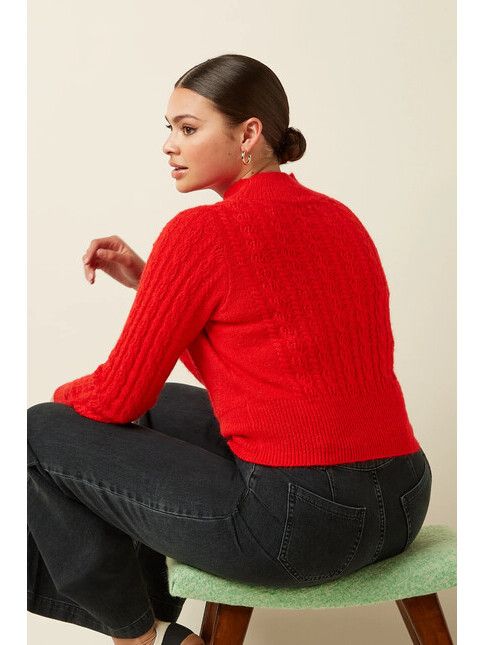 King Louie Pullover Nilde Top Leon fiery red