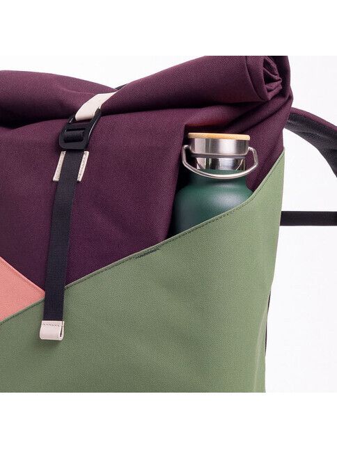 MeroMero Rucksack Squamish Pocket in aubergine/blossom pin