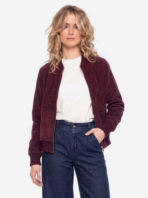 ATO Berlin Jacke Bebe GOTS Breitcord weinrot