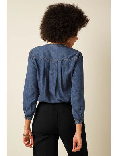 King Louie Blouse Fern Blous Monrose- denim blue