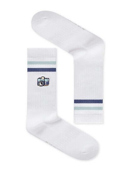 GreenBomb Socken Camera in white