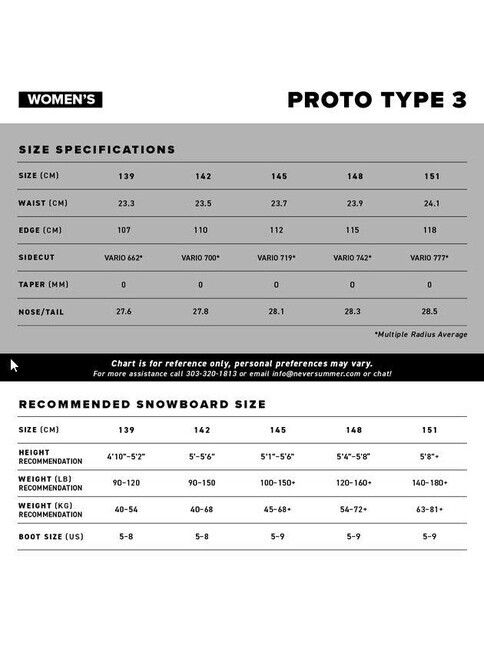 Never Summer Snowboard Women's Proto Type 3 2027 All-MNT