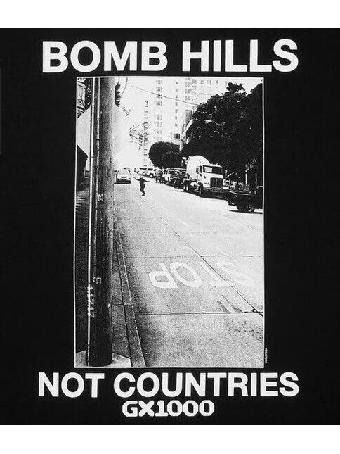 GX1000 T-Shirt Bomb Hills not Countries Tshirt in Black