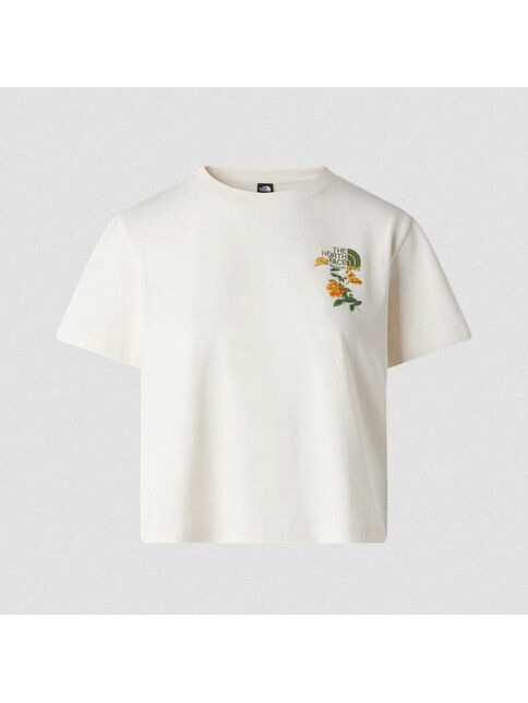 North Face T-Shirt Women Flora Embro Regular Kurzarm white