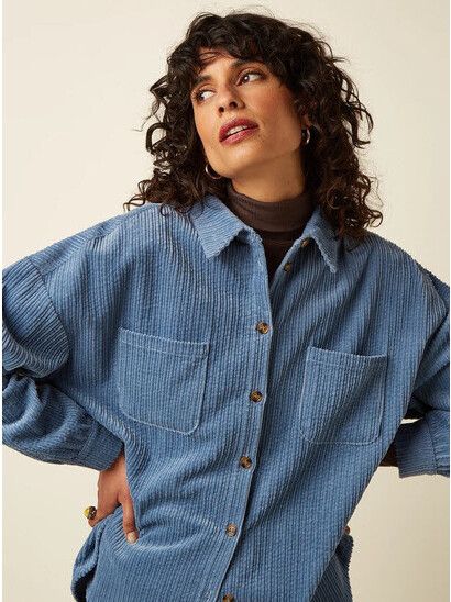 King Louie Blouse Fee Pocket Blouse Birch Cord - lavender