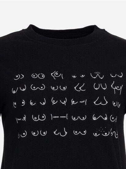 ATO Berlin T-Shirt Maja GOTS Boobs Line black