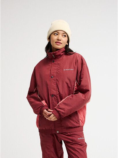 Quiksilver Jacke Red Castle Rot Vintage Nylonjacke