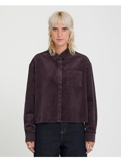 Volcom Blouse Weellow Cord Shirt raisin