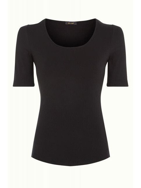 King Louie T-Shirt Carice Top Uni Rib black