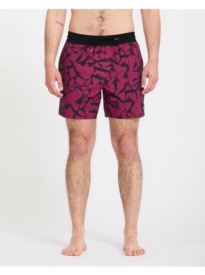 Volcom Boardshort Lido Print Trunk 16" in Sangria