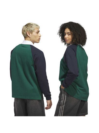 Adidas Sweater Tyshawn Rugby collegiate green/navy