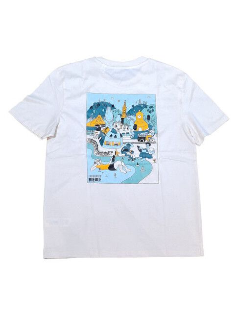 Freiburger Bierle T-Shirt Illustration in white
