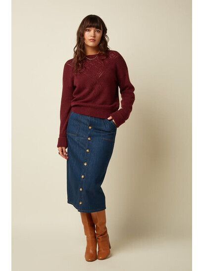 King Louie Rock Dana Skirt Soul Denim denim blue
