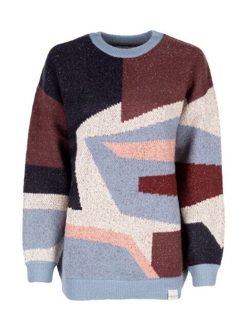 iriedaily Pullover Fady Knit navy red