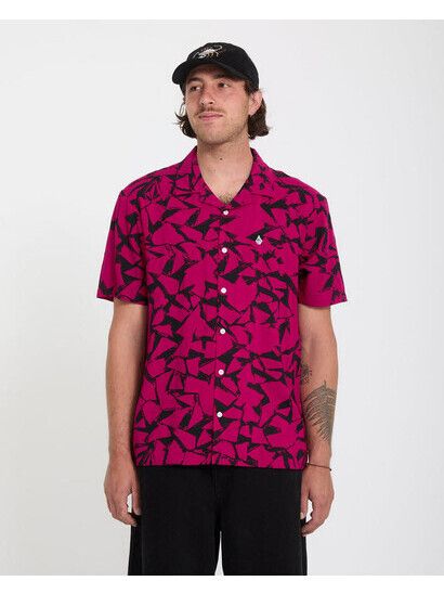 Volcom Hemd Boldstone in Sangria
