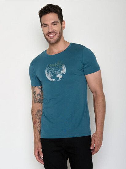 GreenBomb T-Shirt Moose Creek Guide blue stone