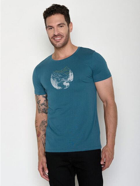GreenBomb T-Shirt Moose Creek Guide blue stone