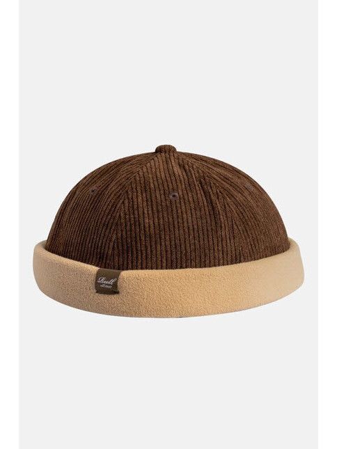 Reell Cap Docker in dark brown cord/beige fleece