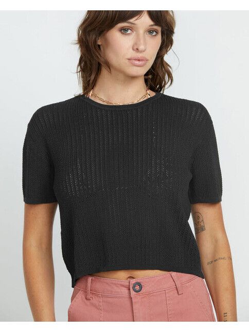 Volcom T-Shirt Meshy Beach in black