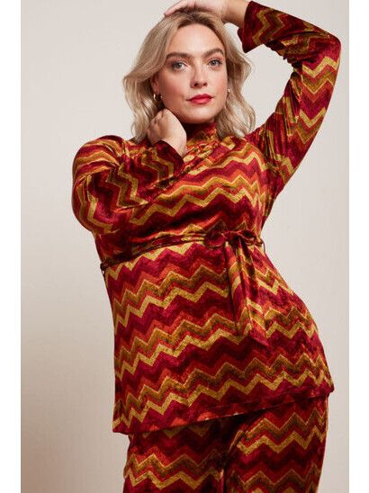 King Louie Sweater Heloisa Tunic Top Penny cabernet red
