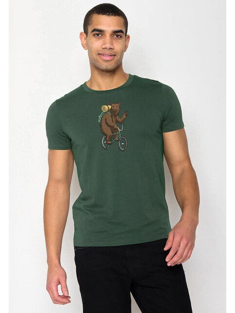 GreenBomb T-Shirt Animal Bear Bike bottle green