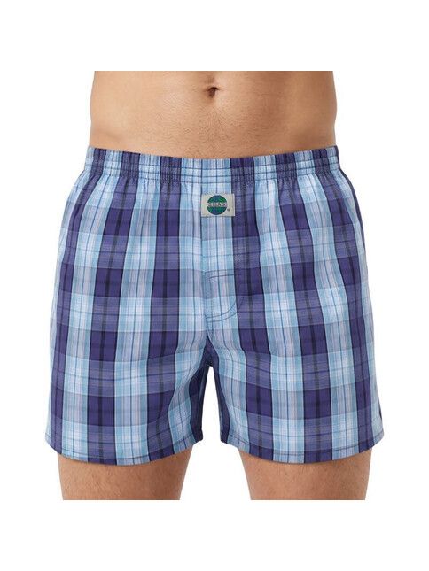 Deal Boxershort Check hellblau & dunkelblau