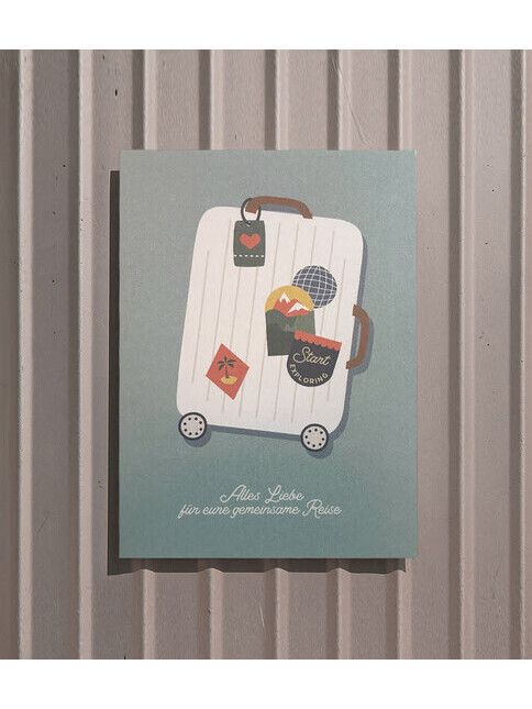 Roadtyping Postkarte Alles Liebe für eure Reise