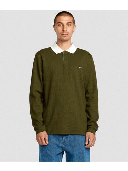 Volcom Longsleeve Curbstone Polo sage leaf