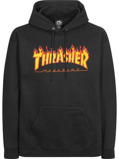 Thrasher Kapuzenpullover Flame Hooded black