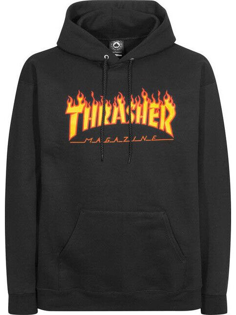 Thrasher Kapuzenpullover Flame Hooded black