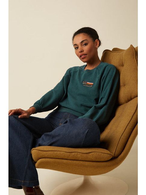 King Louie Sweater Bibi Wilde Sweat - Pine Green