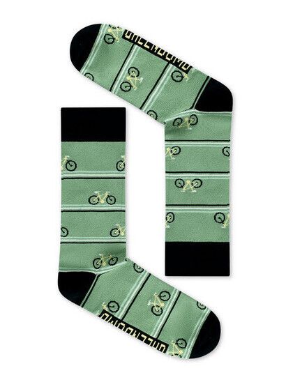 GreenBomb Socken Bike Triple Stripes in pale green