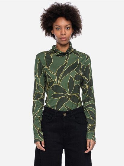 ATO Berlin Longsleeve Rollkragen Longsleeve mit floral Muster