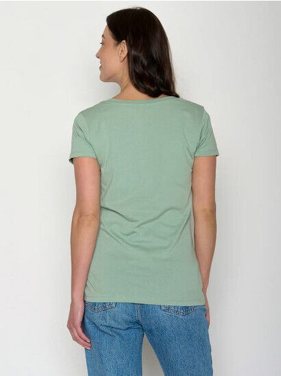GreenBomb T-Shirt Hot Dog Loves pale green