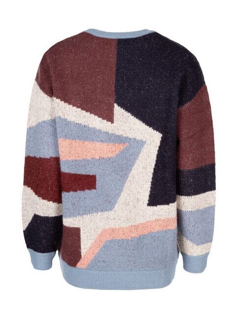 iriedaily Pullover Fady Knit navy red