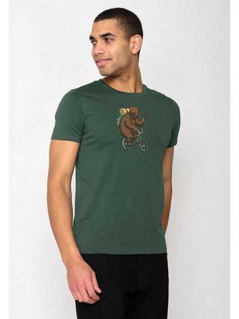 GreenBomb T-Shirt Animal Bear Bike bottle green
