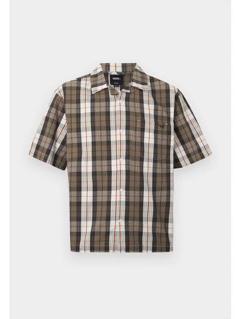 Vans Hemd LX Seersucker Plaid SS Woven in egret/bu