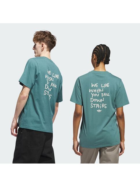 Adidas T-Shirt Shmoofoil Stairs preloved teal/alumina