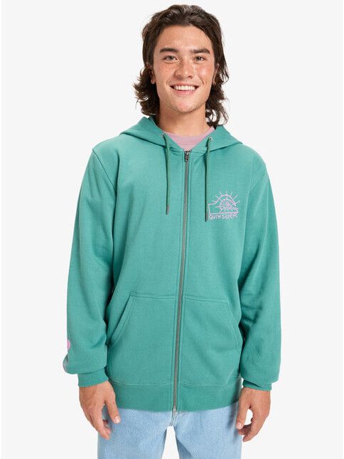 Quiksilver Zipper Graphic Hood Zip in deep sea