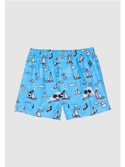 Cleptomanicx Boxershort Boats port blue