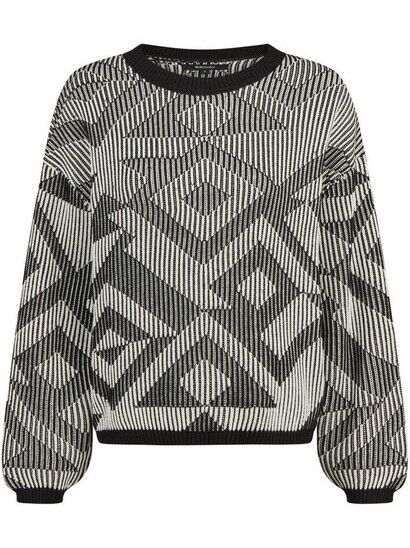 iriedaily Pullover Ribby Knit black white