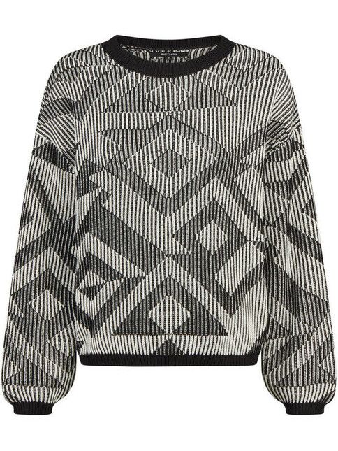 iriedaily Pullover Ribby Knit black white
