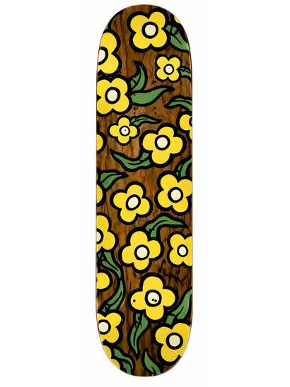Krooked Skateboard Team Wild Style Flowers 7.75