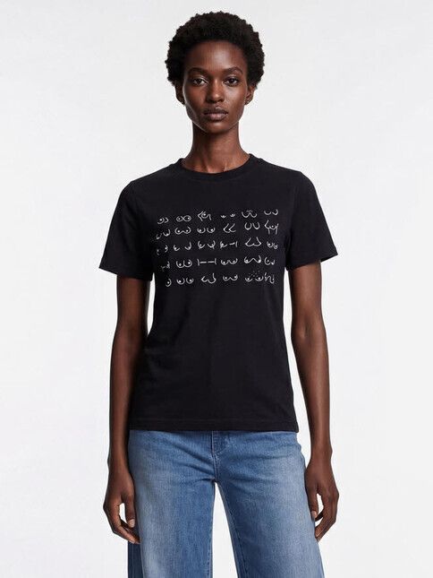 ATO Berlin T-Shirt Maja GOTS Boobs Line black