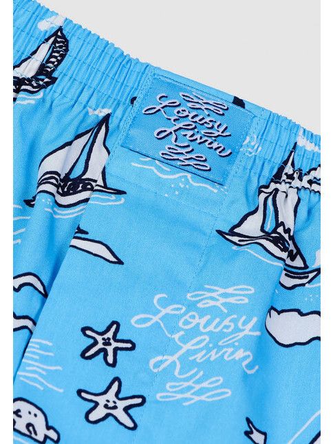 Cleptomanicx Boxershort Boats port blue