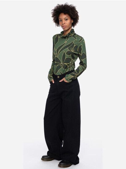ATO Berlin Longsleeve Rollkragen Longsleeve mit floral Muster